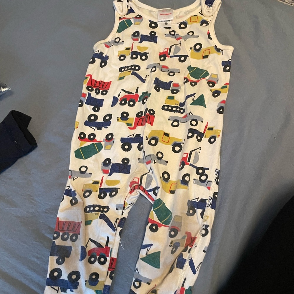 Hanna Andersson Colorful Construction Print Overalls
